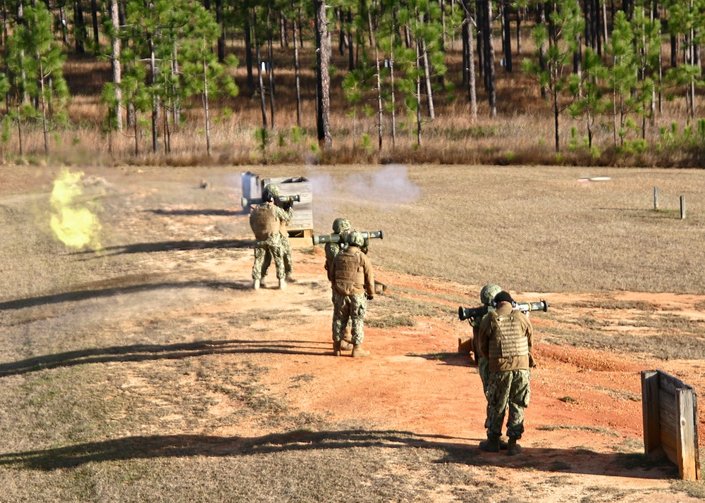 NMCB 74 conducting AT-4 rocket launcher during weapons training