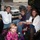 Military families board the 'Holiday Express'