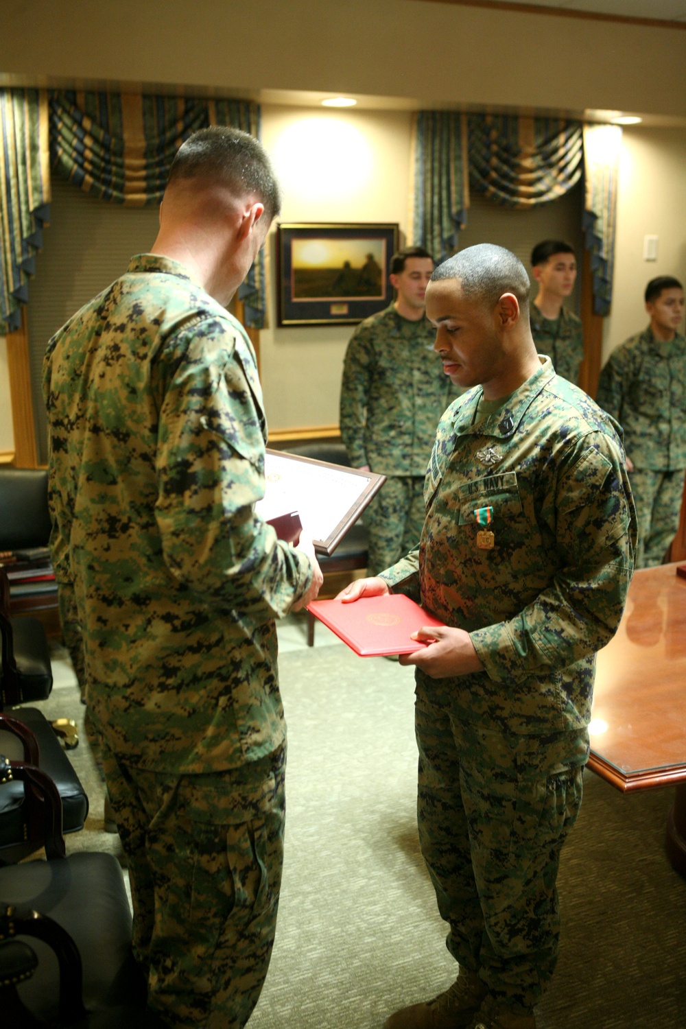 Marines, sailors receive recognition after year-long efforts