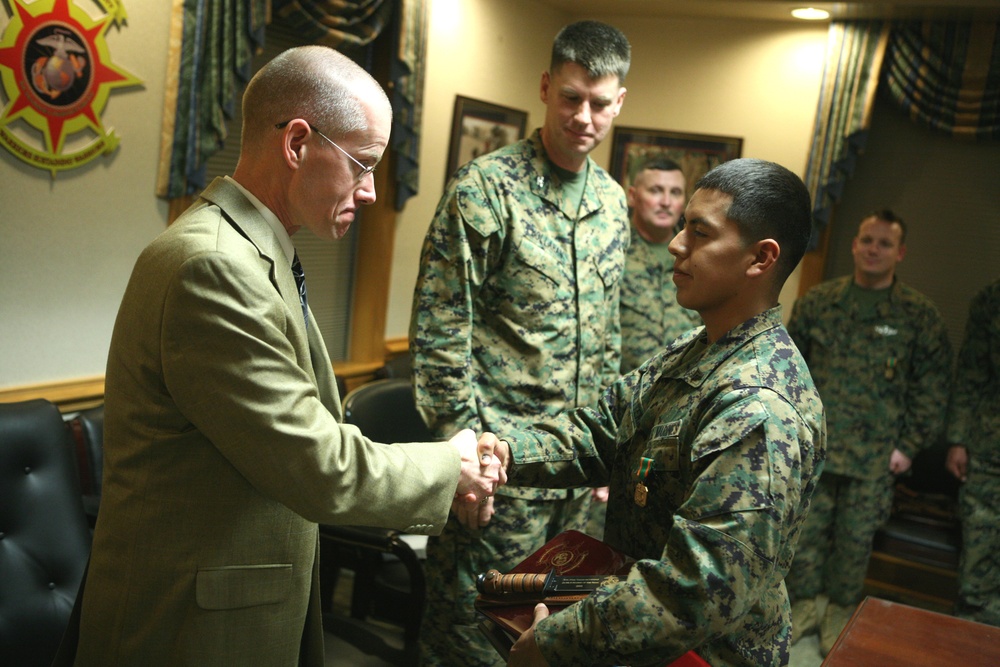 Marines, sailors receive recognition after year-long efforts