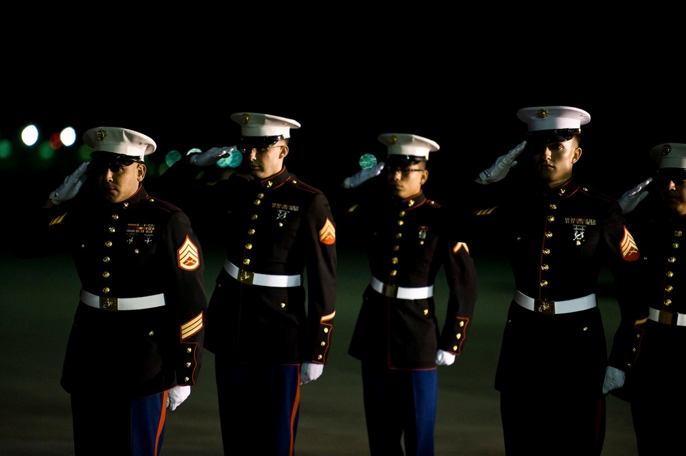 US Marine Corps Cpl. Jon-Luke Bateman returns home