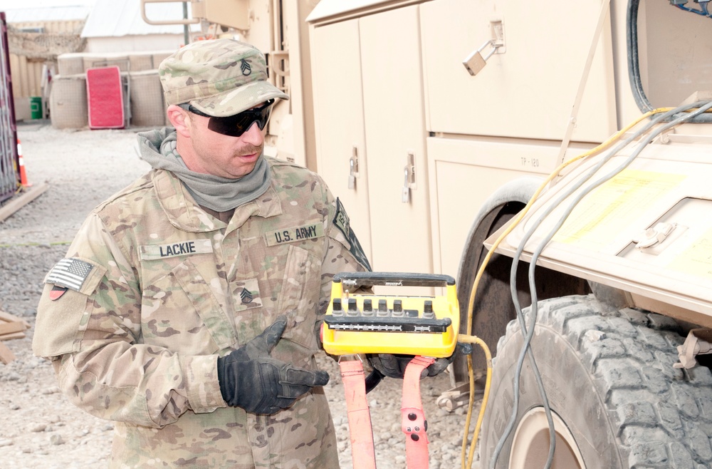 FOB Apache soldiers working hard