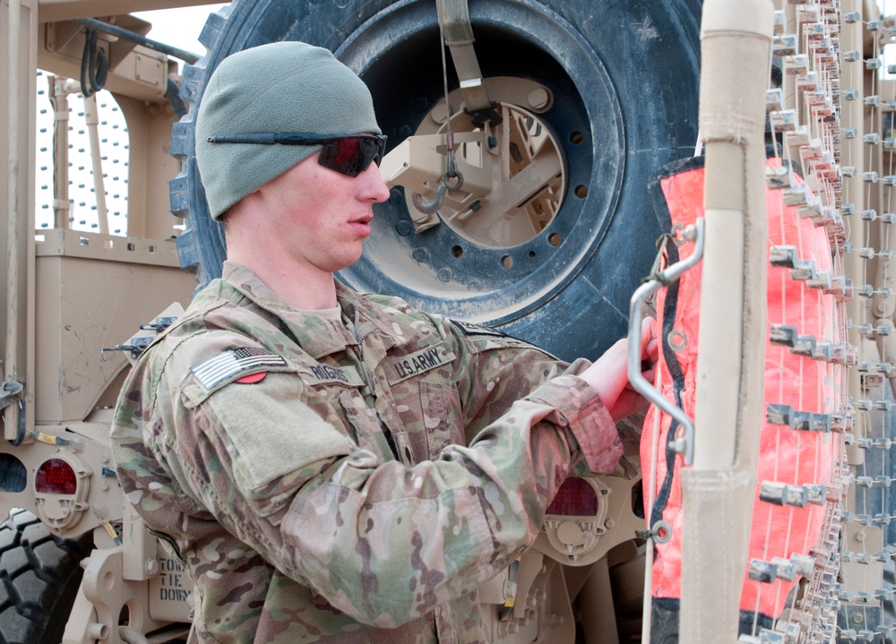 FOB Apache soldiers working hard