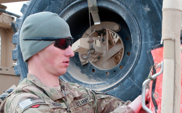 FOB Apache soldiers working hard