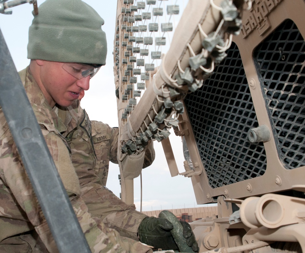 FOB Apache soldiers working hard