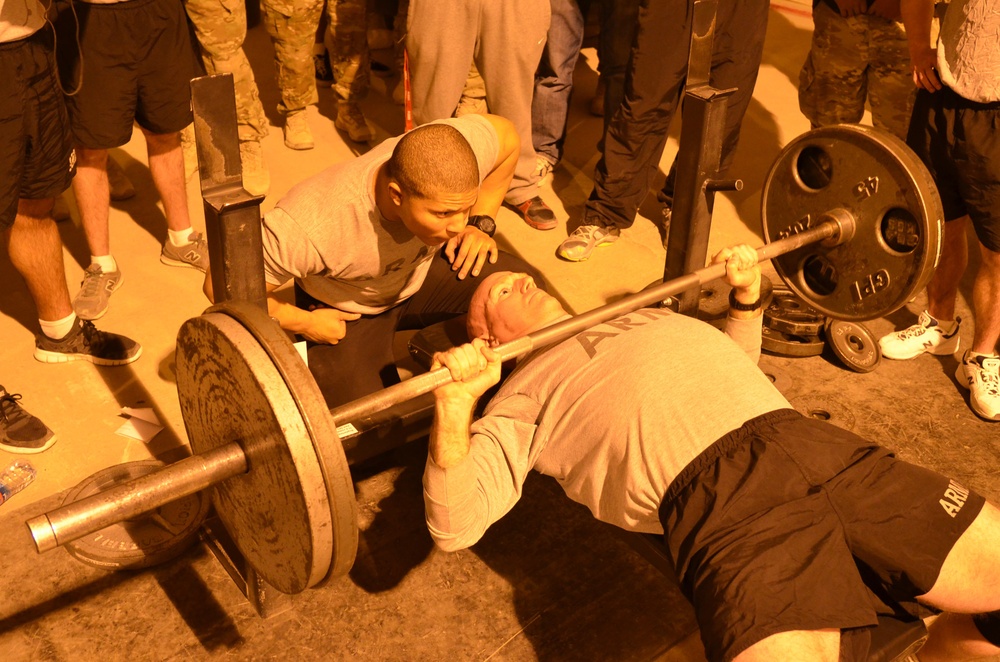 FOB Sharana Christmas weightlifting competition