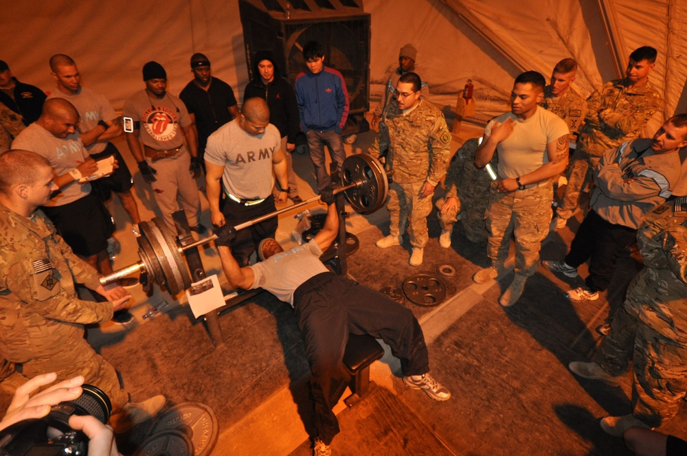 FOB Sharana Christmas weightlifting competition