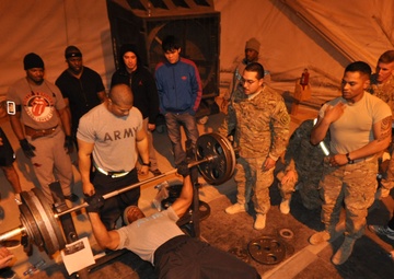 FOB Sharana Christmas weightlifting competition