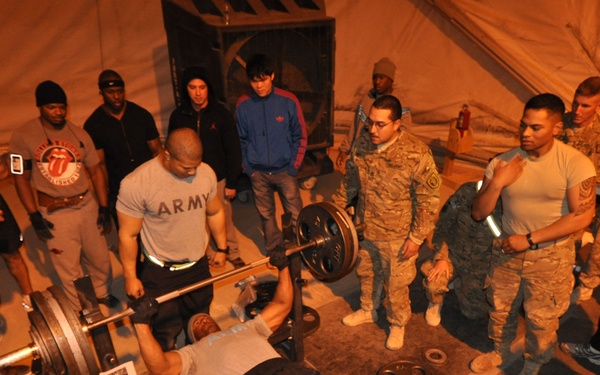 FOB Sharana Christmas weightlifting competition