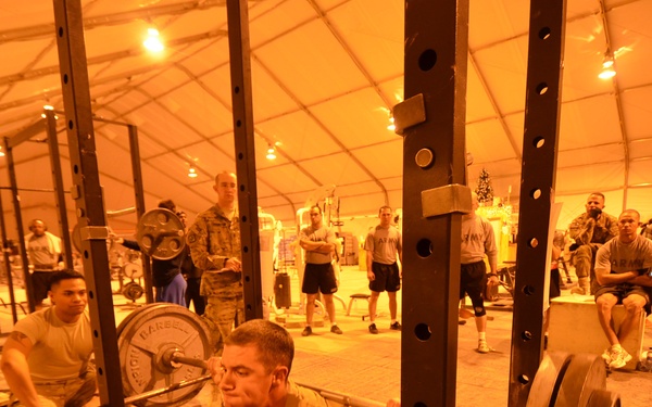 FOB Sharana Christmas weightlifting competition