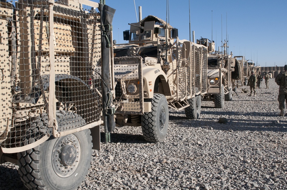 Convoy to Forward Operating Base Sweeney