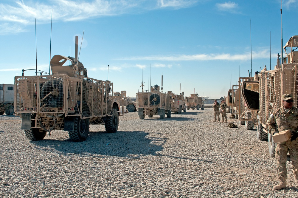 Convoy to Forward Operating Base Sweeney