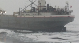 St. Ignace-based Coast Guard cutter comes to aid of 2 vessels beset by ice in Straits of Mackinac