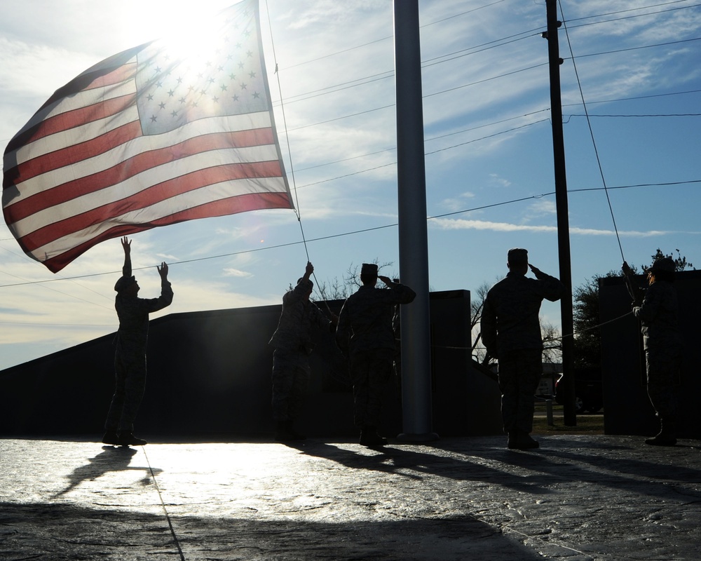 Retreat ceremony at Wings of Freedom Park