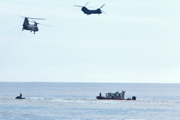 Recon Marines, Japanese soldiers helo cast into the Pacific