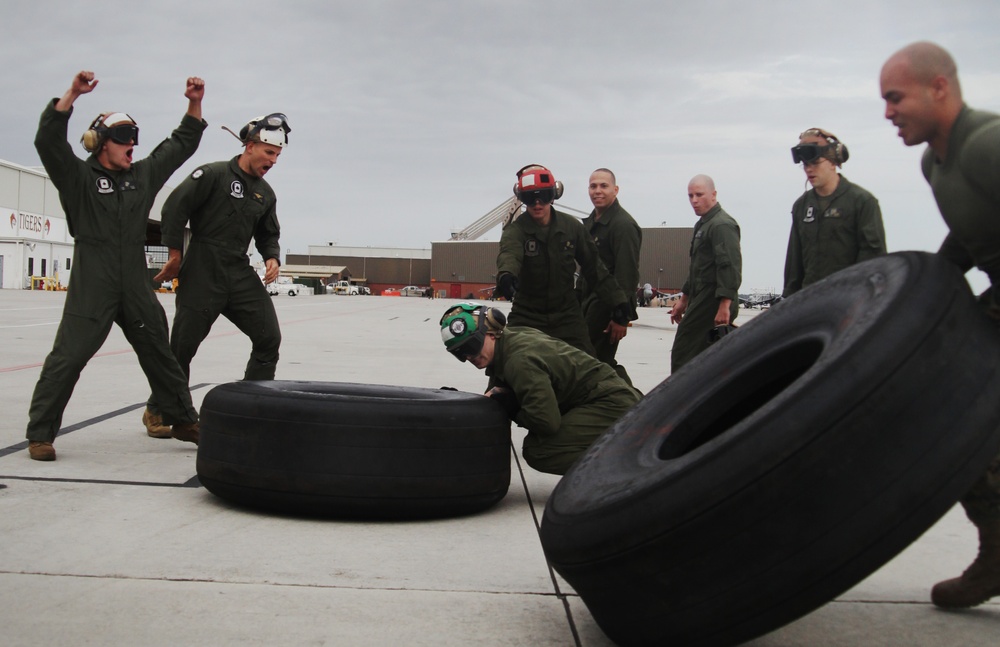 Cherry Point Marines contend for 'Feats of Strength': boils down to the flip of a tire