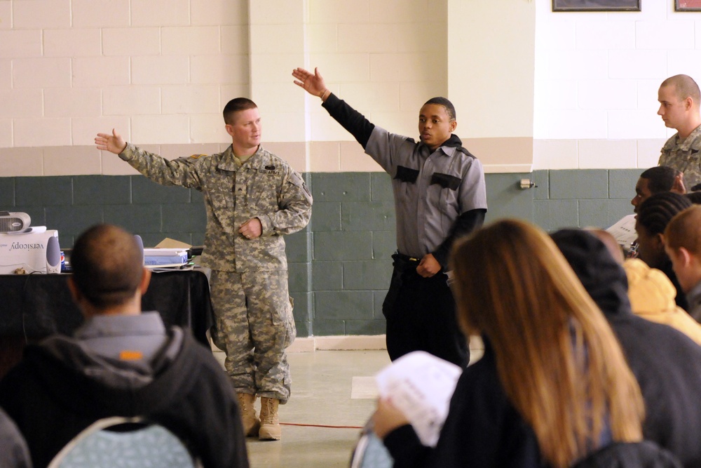B Troop give class on military hand signals