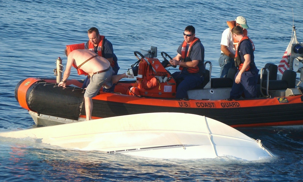 Two Englewood men rescued off capsized vessel near Stump Pass