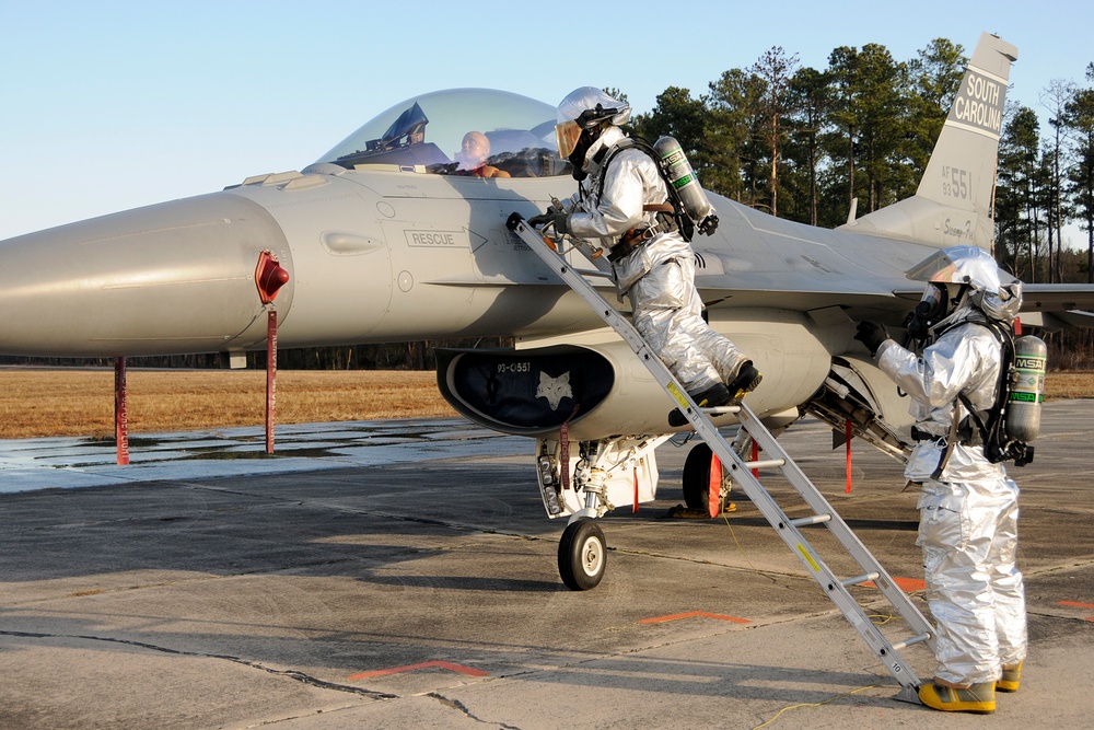 Crash, damaged, destroyed aircraft recovery exercise