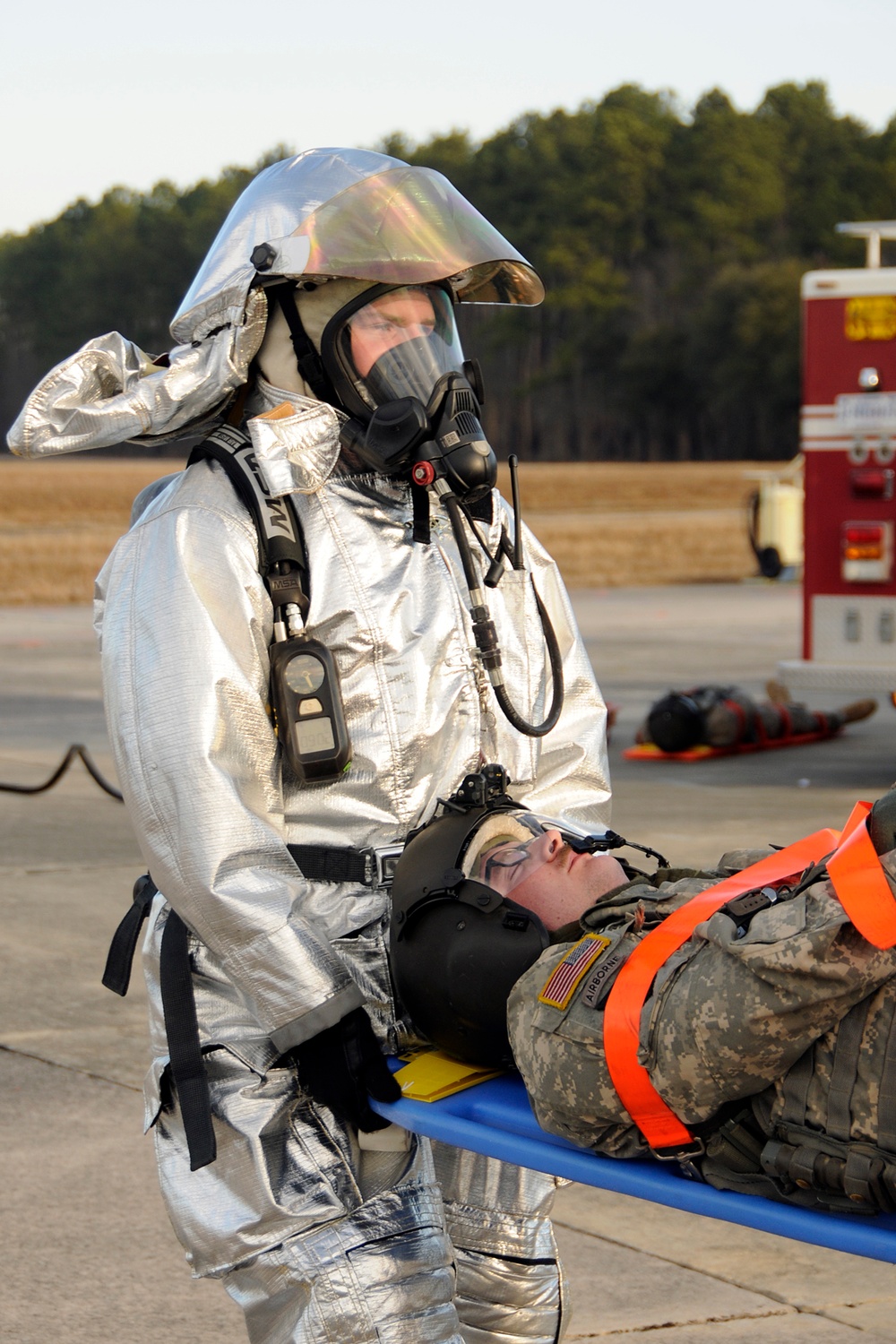 Crash, damaged, destroyed aircraft recovery exercise