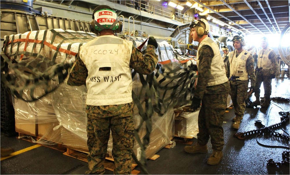 LCACs come aboard USS Wasp