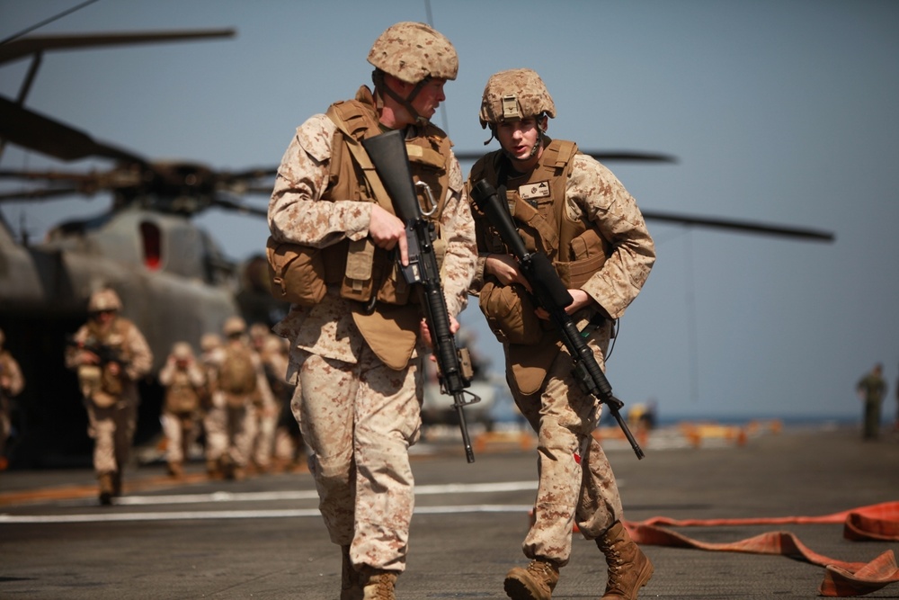 Casualty evacuation exercise at sea