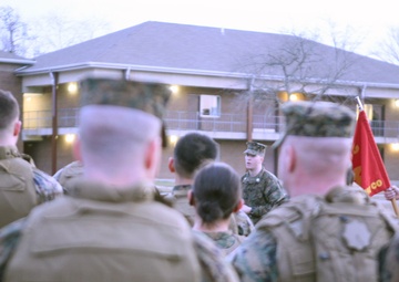 Headquarters Company walks it out