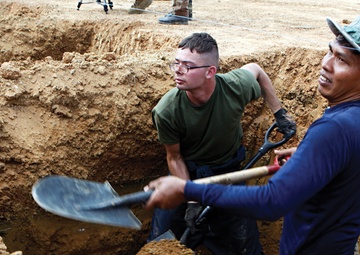 Thai, US engineers construct school foundation, friendship