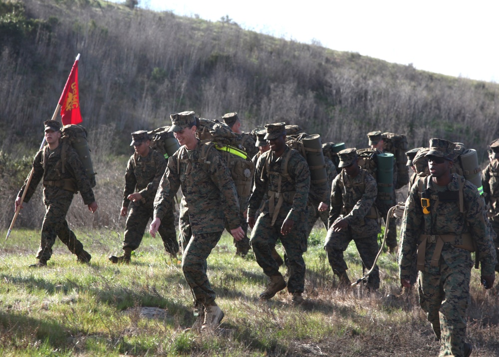 Start Strong, Finish Strong: 12-mile hike not a problem for 1st Supply Bn.