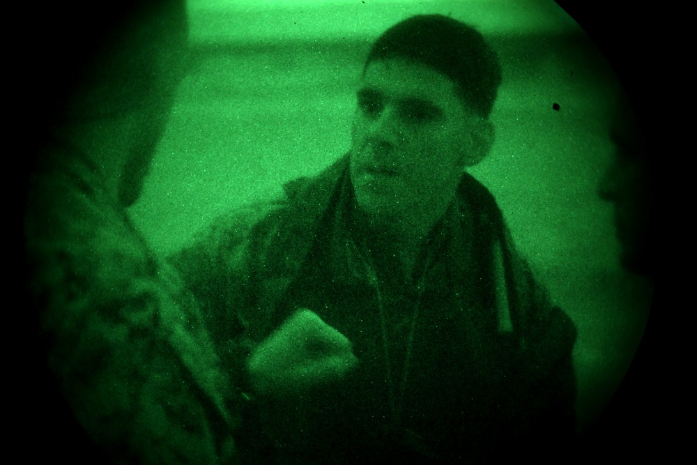 Marines, Japanese swim to the shore under stealth of night