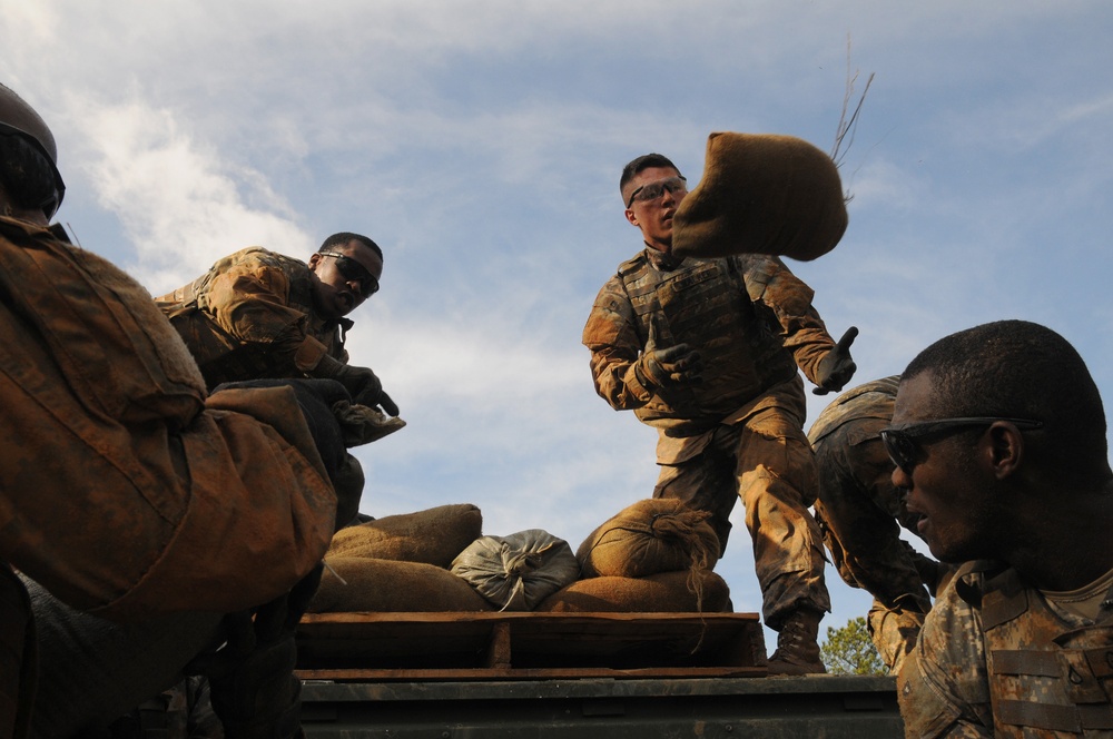 307th Engineers, SAW competition sandbag load event