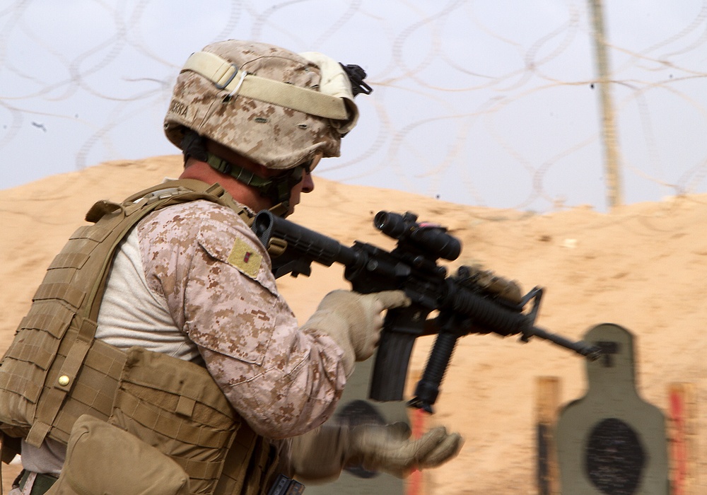 RCT-5 conducts combat marksmanship training at deployment halfway mark