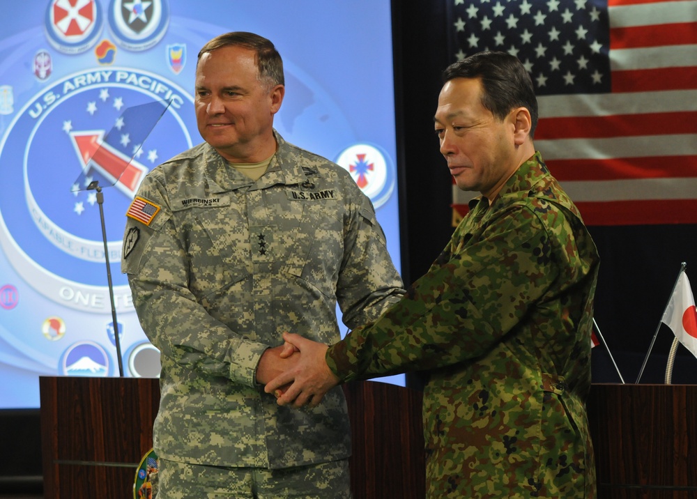 US Army Pacific commander takes part in mock press conference at Yama Sakura 61