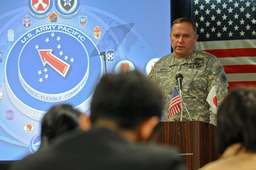 US Army Pacific commander participates in mock press conference at Yama Sakura 61