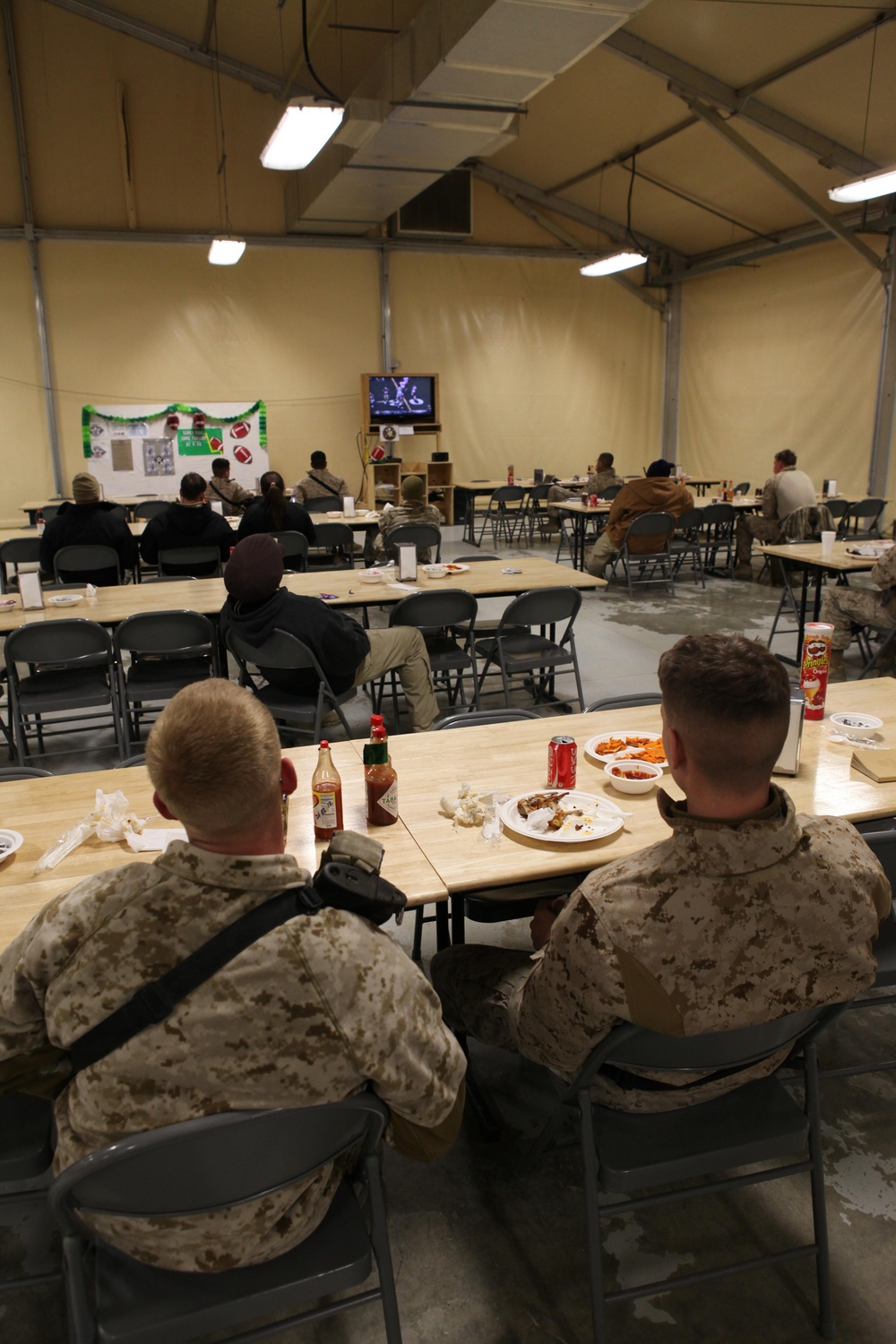 Marines of Delaram II enjoy taste of Super Bowl in Afghanistan