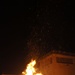 The fire blazes