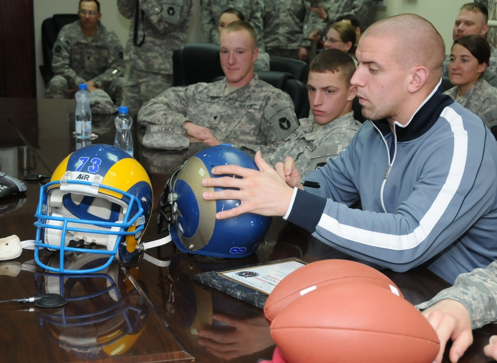 NFL players visit troops