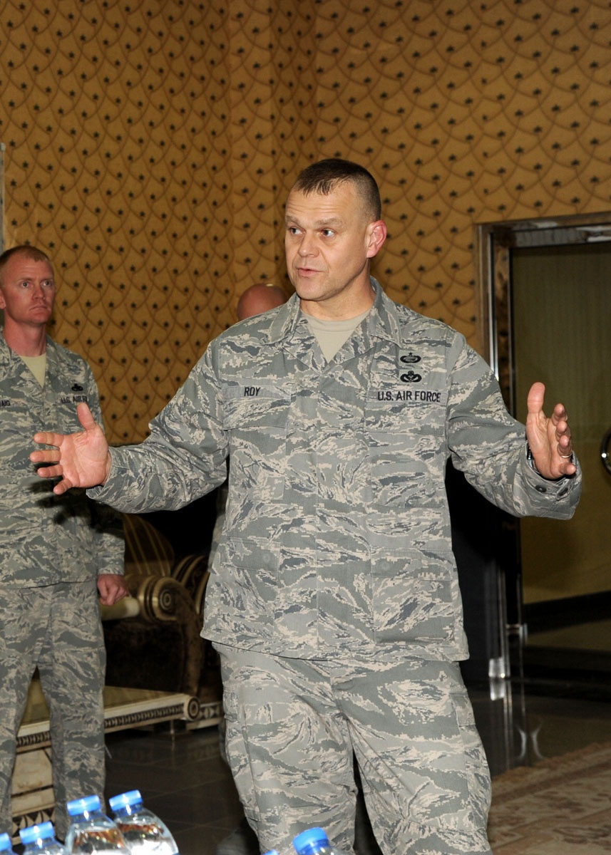 Chief Roy visits airmen