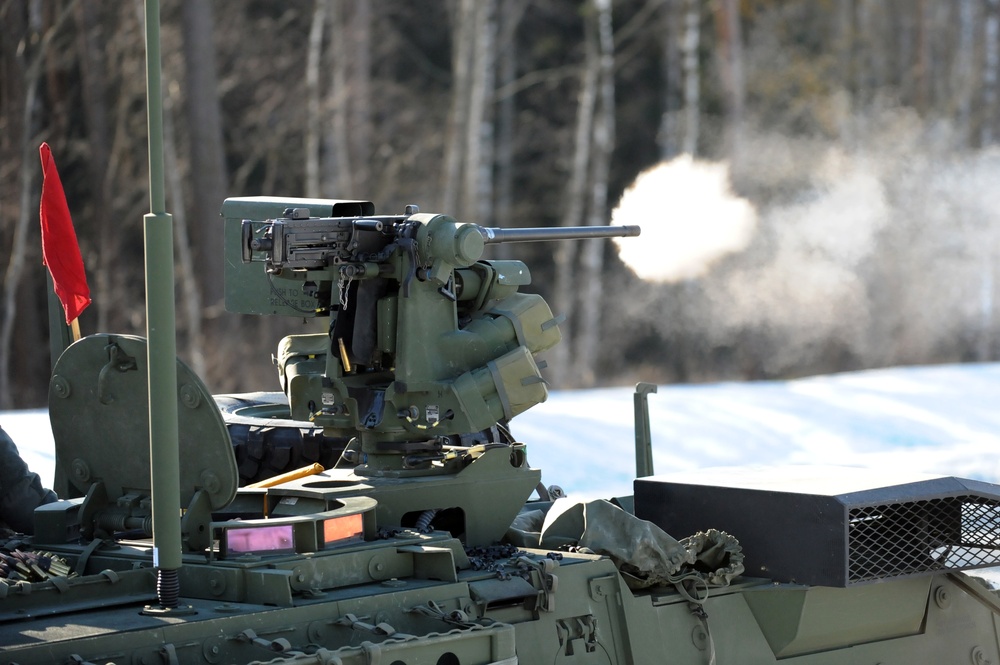 I Company, 3rd Squadron, 2nd Cavalry Regiment conduct gunnery exercise