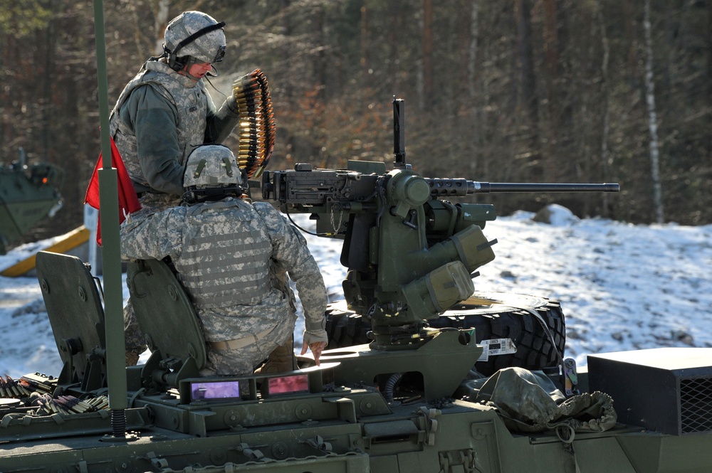 I Company, 3rd Squadron, 2nd Cavalry Regiment conduct gunnery exercise