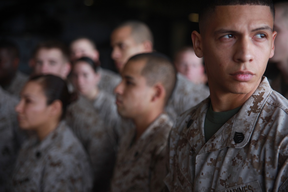 Ceremonies held aboard Makin Island