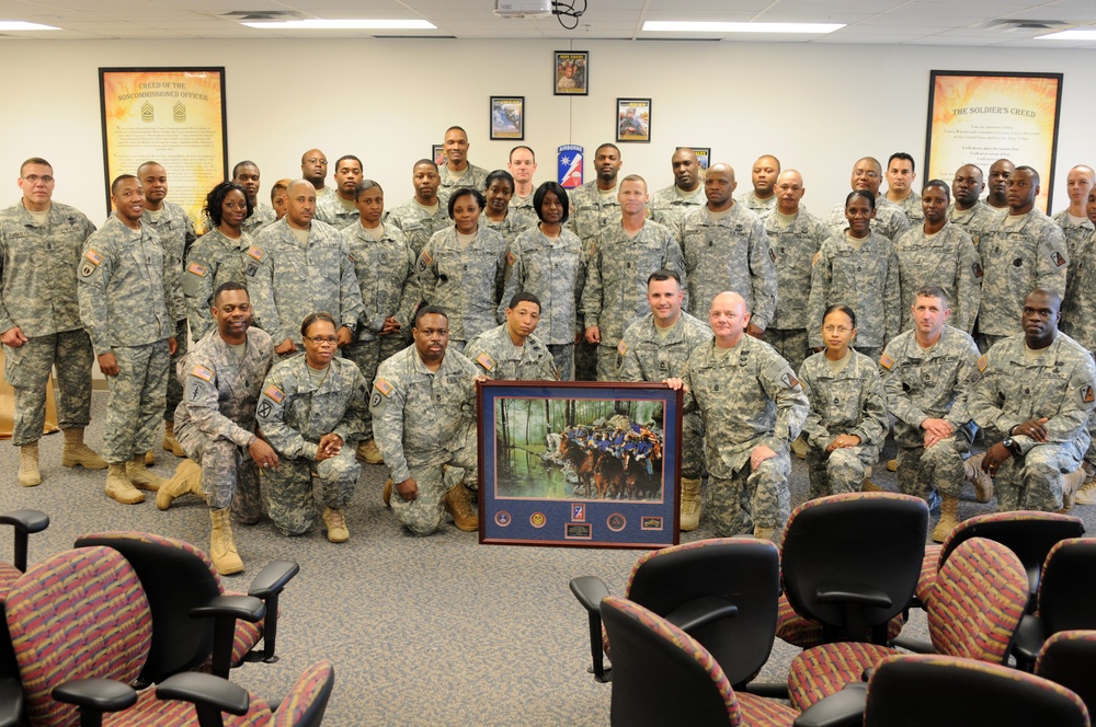 XVIII Airborne Corps CSM visits 82nd Sustainment Brigade