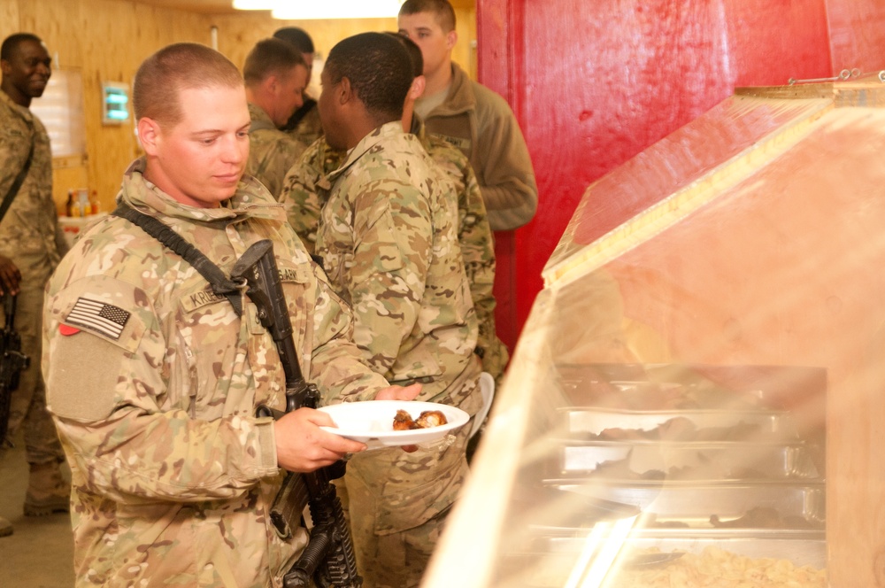 Eating well at Forward Operating Base Sweeney