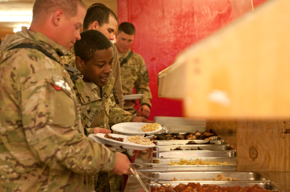 Eating well at Forward Operating Base Sweeney