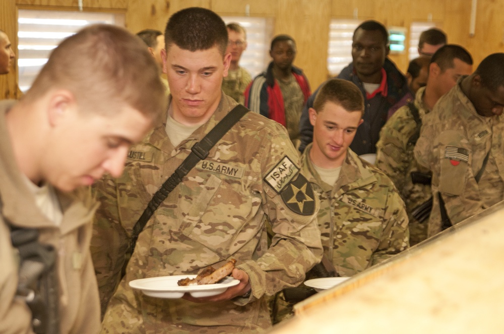 Eating well at Forward Operating Base Sweeney