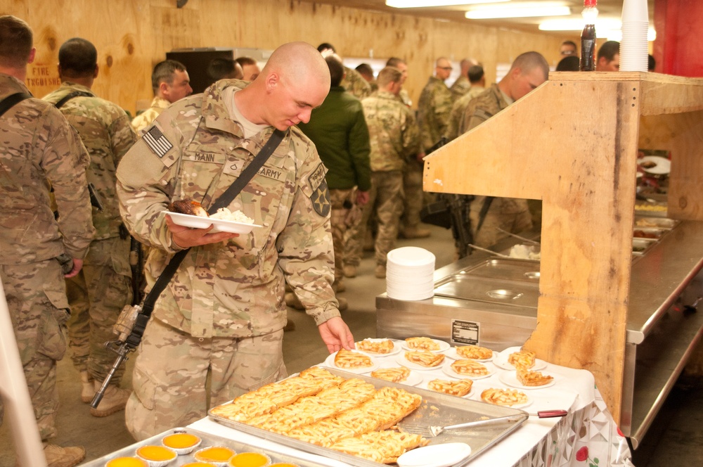 Eating well at Forward Operating Base Sweeney