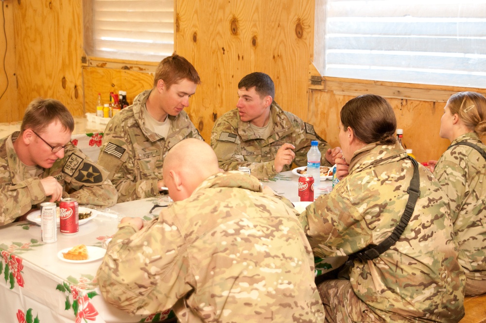 Eating well at Forward Operating Base Sweeney