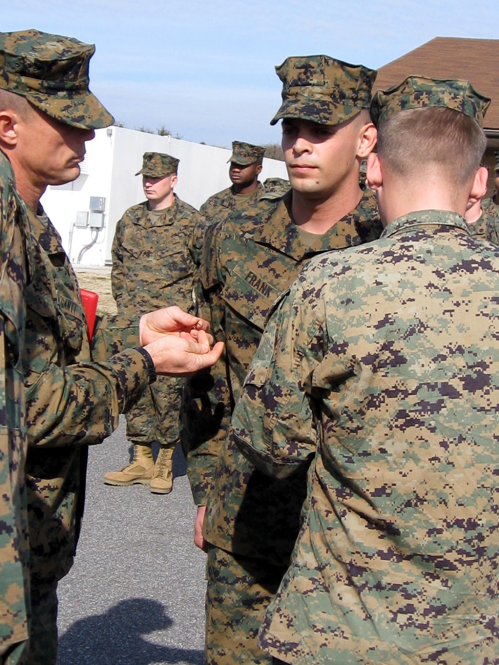 Marine and long time Corrigan, Texas, resident is promoted to next rank