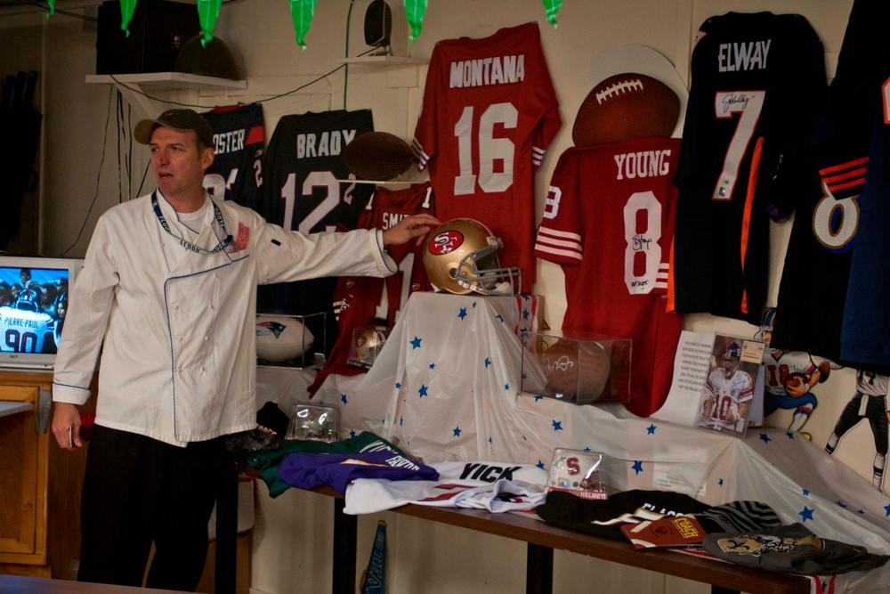 Camp Clark DFAC pulls out all the stops for Super Bowl party
