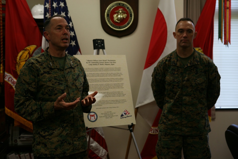 Talleri signs Military Saves campaign proclamation